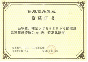 信息系統集成資質壹級 引領行業標準，鑄就卓越服務